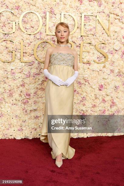 Ariana Grande attends the 82nd Annual Golden Globe Awards at The Beverly Hilton on January 05, 2025 in Beverly Hills, California.