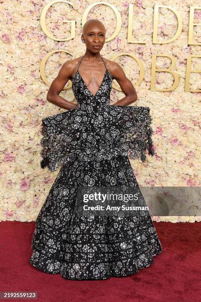 Cynthia Erivo attends the 82nd Annual Golden Globe Awards at The Beverly Hilton on January 05, 2025 in Beverly Hills, California.