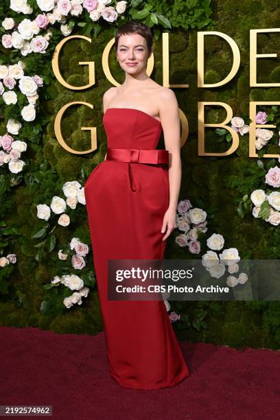 Emma Stone attends the 82nd Annual Golden Globe Awards at Beverly Hilton on January 05, 2025 in Beverly Hills, California.