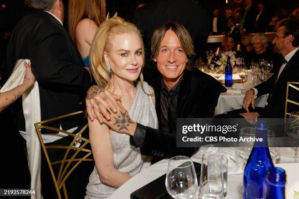 Nicole Kidman and Keith Urban attend the 82nd Annual Golden Globe Awards at The Beverly Hilton on January 05, 2025 in Beverly Hills, California.