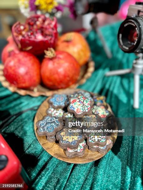 yalda night - nowruz stock pictures, royalty-free photos & images