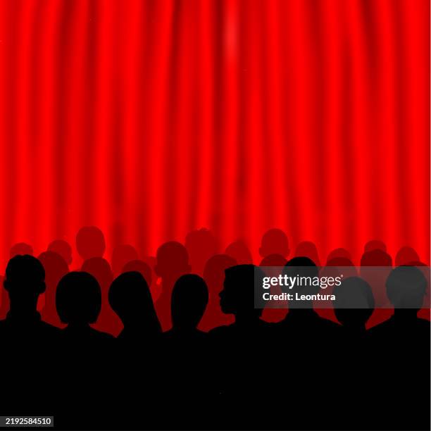 theater and audience (all people are complete- clipping paths hide the legs) - taking a bow stock illustrations