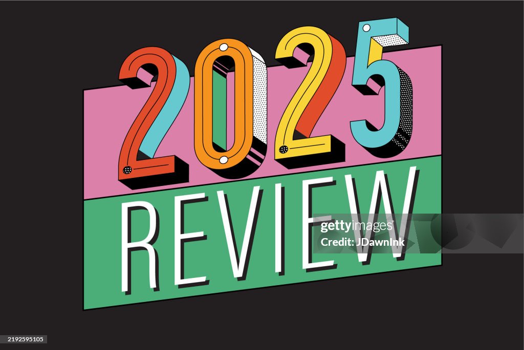 2025 Year In Review New Year Web Banner Design Template HighRes Vector