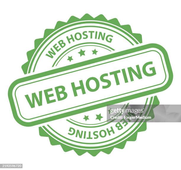 web hosting rubber seal stamp - hosting stock illustrations