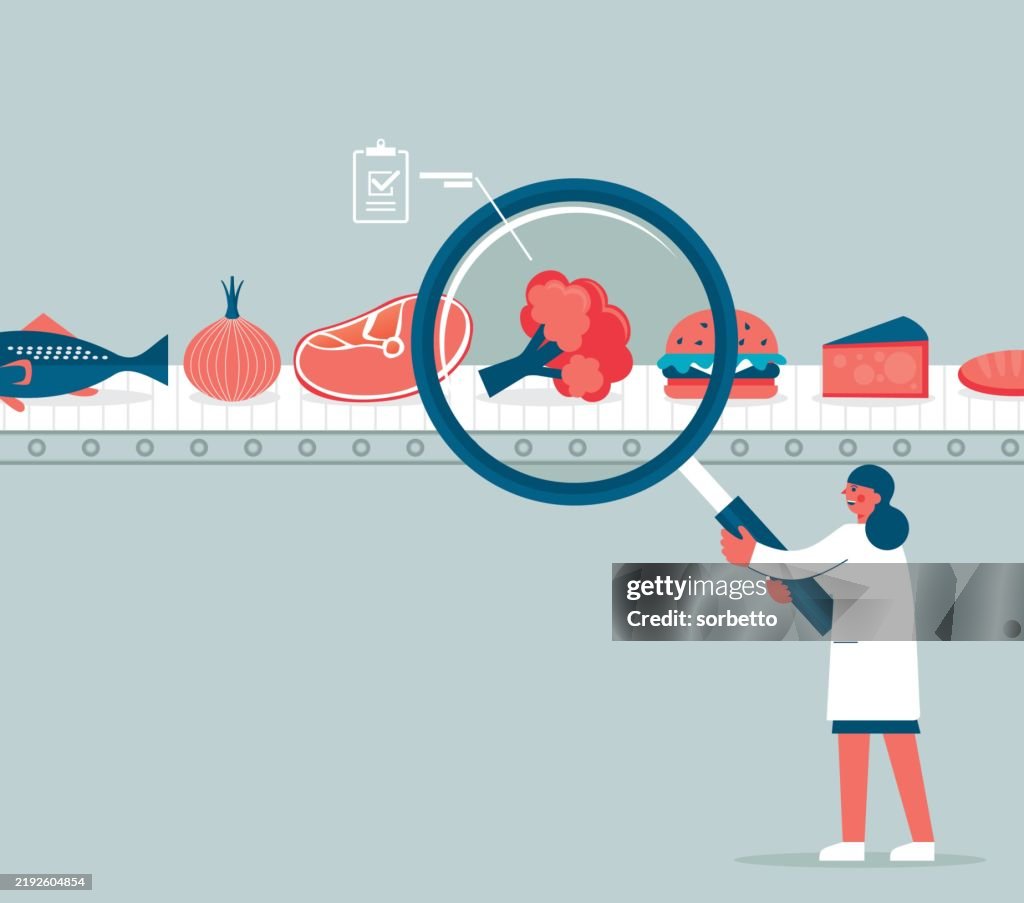Quality Control In Food Food Quality Control Female High-Res Vector Graphic - Getty Images