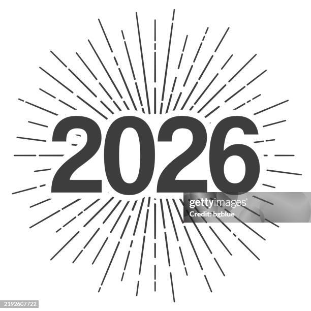 2026 Two Thousand Twentysix Icon On White Background High-Res