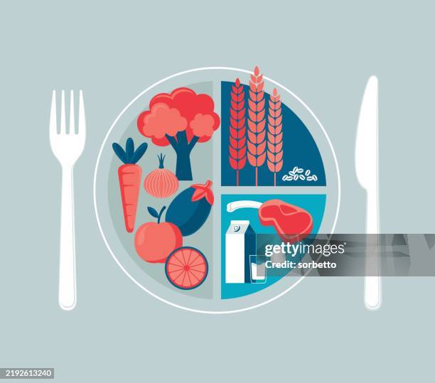 stockillustraties, clipart, cartoons en iconen met healthy eating - gezond eten