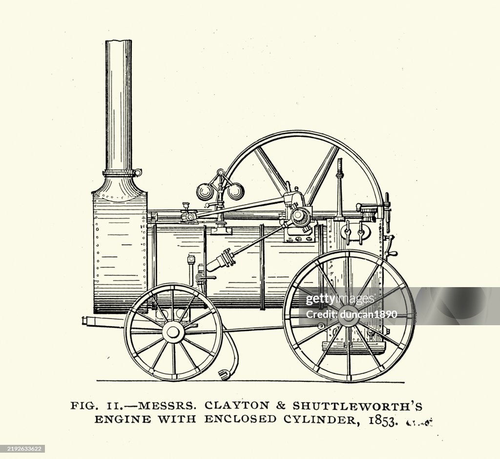 First Motion Engine History Of Steam Engine Industrial Revolution Clayton And Shuttleworths ...