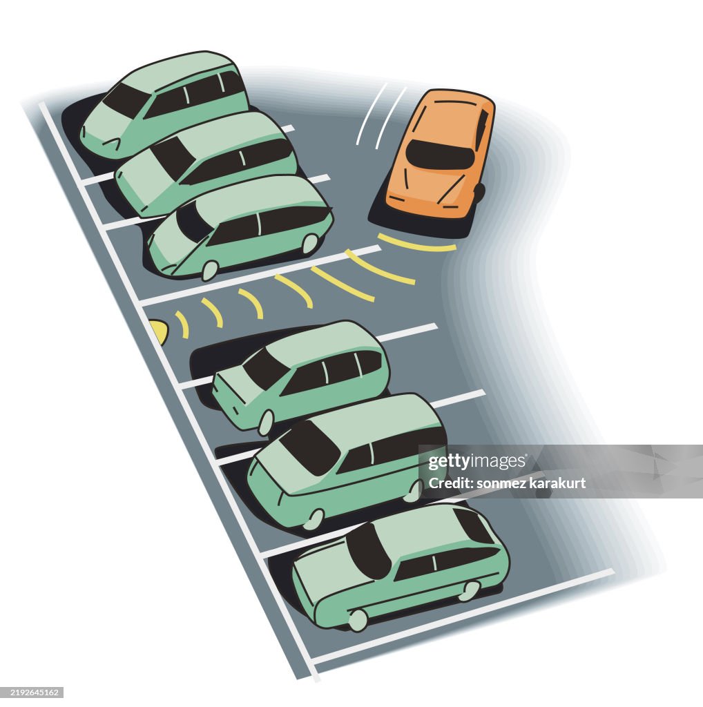 Reversing reverse parking car with sensor