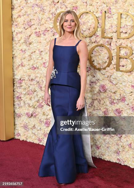 Justine Lupe attends the 82nd Annual Golden Globe Awards at The Beverly Hilton on January 05, 2025 in Beverly Hills, California.