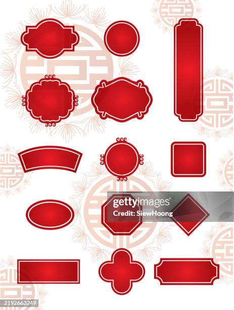 oriental banners - chinese new year stock illustrations
