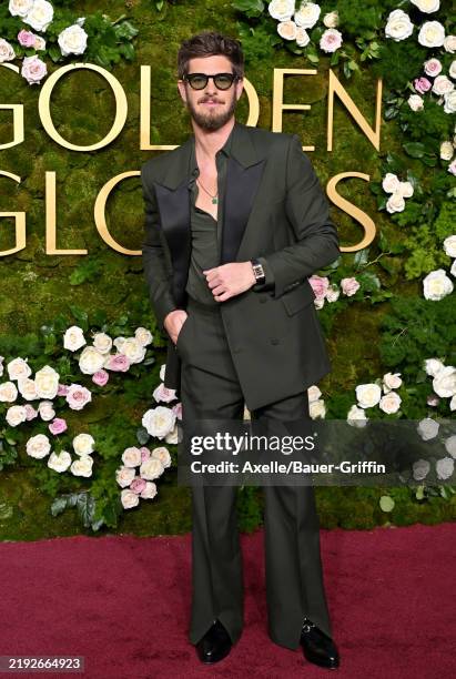 Andrew Garfield attends the 82nd Annual Golden Globe Awards at The Beverly Hilton on January 05, 2025 in Beverly Hills, California.