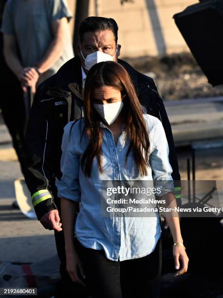 Altadena, CA Meghan Markle, Duchess of Sussex member of the British royal family with mayor of Pasadena Victor Gordo at a home at 2858 Highview Ave....