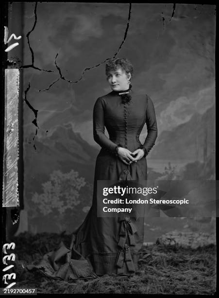 Studio portrait of Elizabeth "Kitty" Blanchard , American stage actress, London, UK, 30th June 1880.