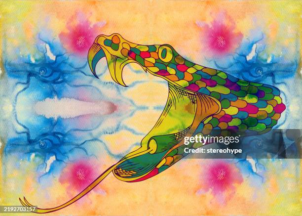 cobra attack - snake pattern stock illustrations