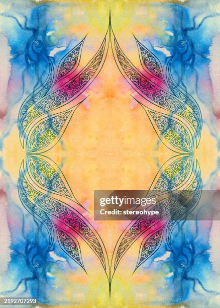 psychedelic portal - volcanic lightning stock illustrations