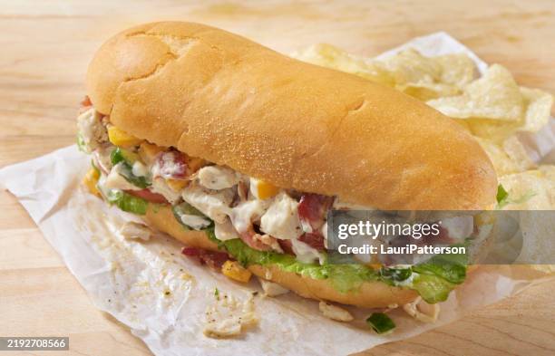 Chopped Chicken Bacon Ranch Sub, Foto de stock