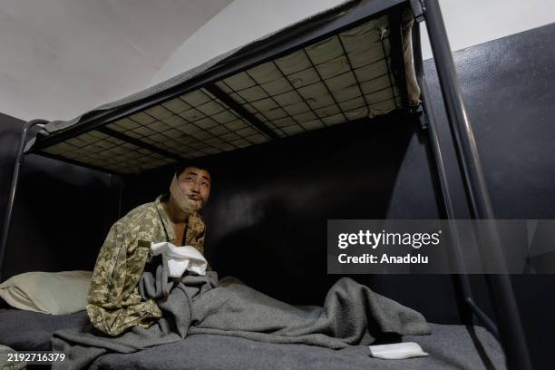 Photo shows an alleged North Korean soldier held after being captured by Ukrainian army on January 11, 2025. Ukrainian President Volodymyr Zelensky...