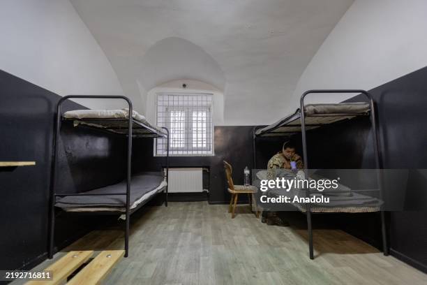 Photo shows an alleged North Korean soldier held after being captured by Ukrainian army on January 11, 2025. Ukrainian President Volodymyr Zelensky...