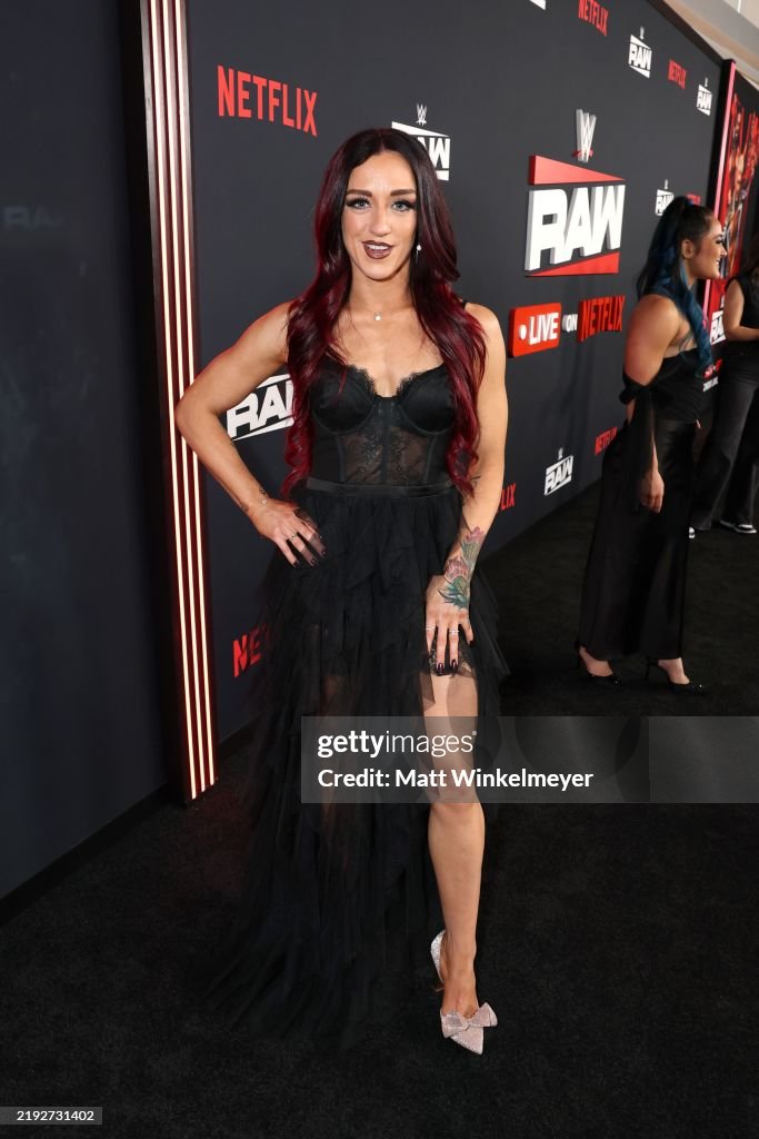 Alba Fire Alba Fyre attends Netflix's Debut of WWE Monday Night Raw at Intuit ...