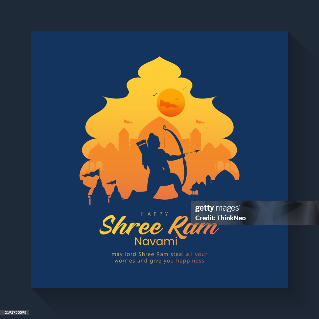 Shree Ram Navami Feier Hintergrunddesign