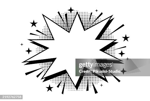 Comic starburst background with speech bubble for copy space. Pop art halftone pattern. Grey duotone texture. Comic starburst background with speech bubble for copy space. Pop art halftone pattern. Grey duotone texture.