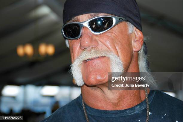 Wrestler Hulk Hogan attends the 2005 MTV Video Music Awards at the American Airlines Arena on August 28, 2005 in Miami, Florida.