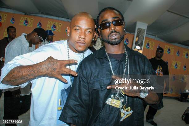 Rappers Spider Loc and Young Buck attend the 2005 MTV Video Music Awards at the American Airlines Arena on August 28, 2005 in Miami, Florida.
