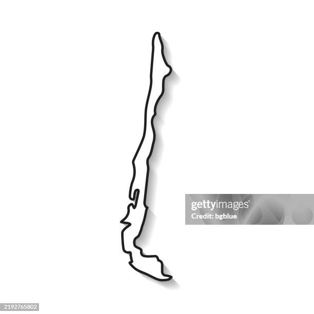 Chili Line Map Chile Outline Chile Map Vector Art, Icons, And Graphics For Free