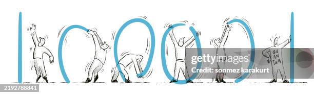 binary code system in quantum can be both 0 and 1 - quantum stock illustrations