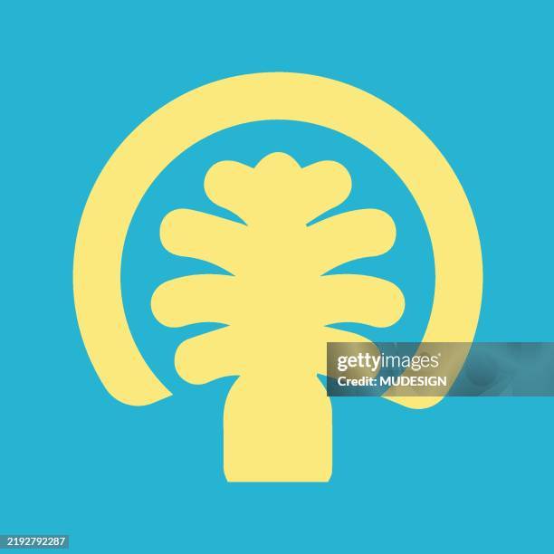 palm jumeirah icon - dubai beach stock illustrations