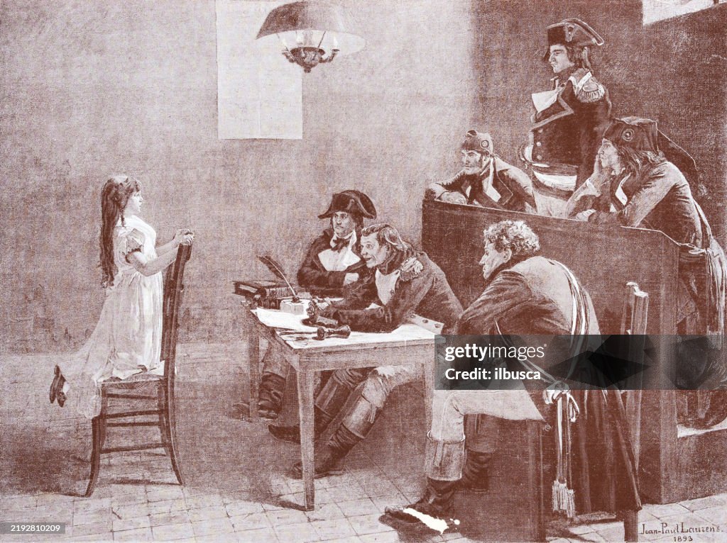 Antique image from French magazine, JP Laurens, La Petite De Bonchamps