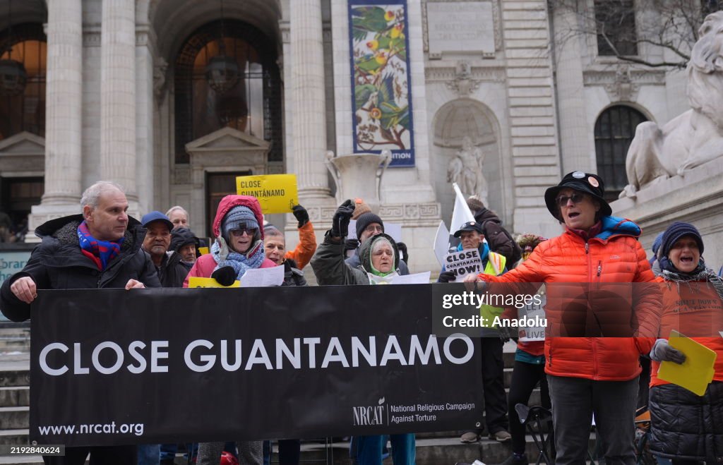 23rd anniversary of Guantanamo: Peace activists in New York call Biden to close the detainee camp in Guantanamo Bay