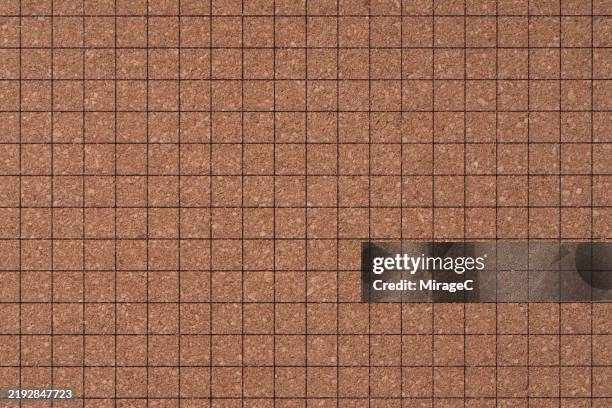 grid pattern cork board texture background - prikbord stockfoto's en -beelden