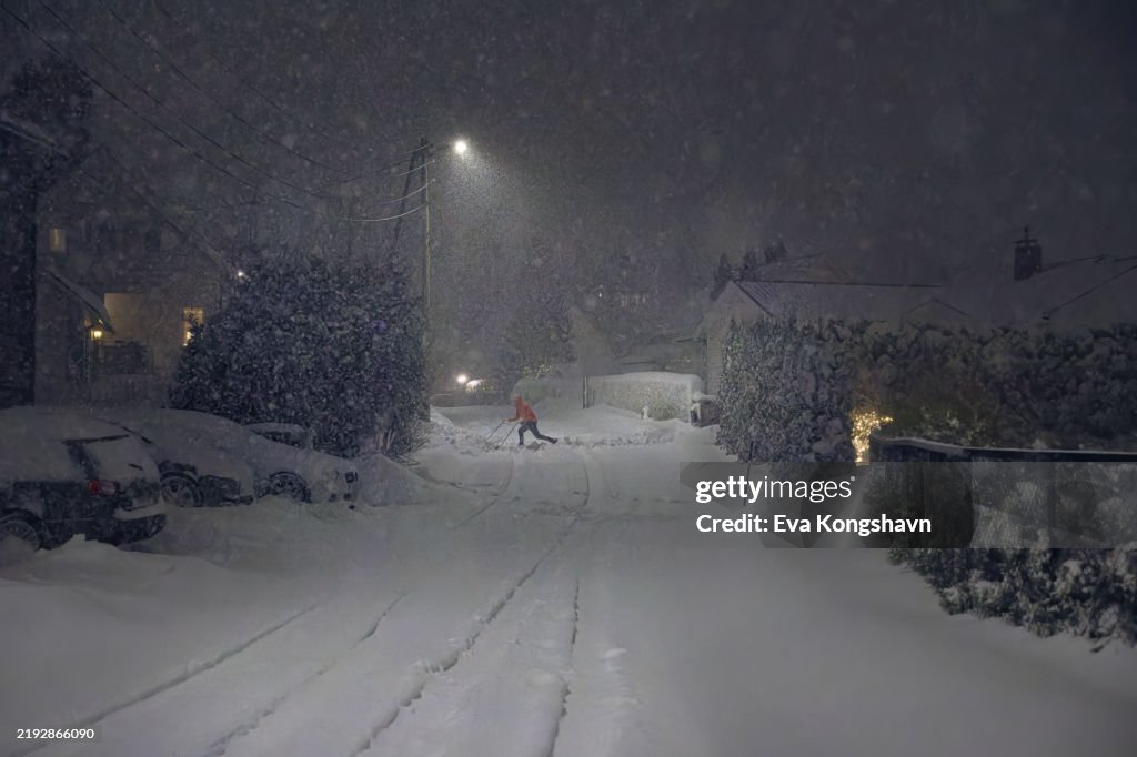 It is a heavy work out to shovel so much snow