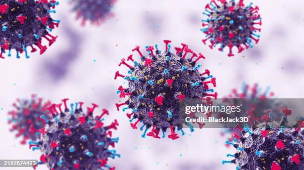 human metapneumovirus (hmpv). white background - genetische variant stockfoto's en -beelden