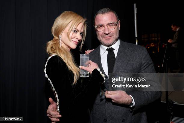 Nicole Kidman, winner of the Best Actress Award for "Babygirl," and Liev Schreiber pose during The National Board of Review Annual Awards Gala at...