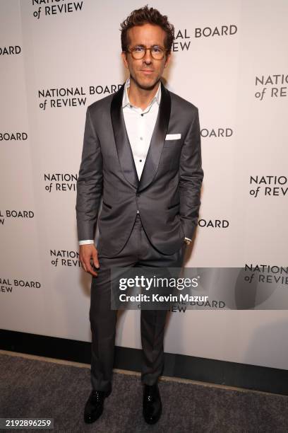 Ryan Reynolds poses during The National Board of Review Annual Awards Gala at Cipriani 42nd Street on January 07, 2025 in New York City.