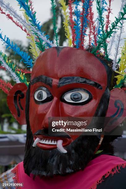 jakarta traditional betawi mask - betawi mask dance stock pictures, royalty-free photos & images