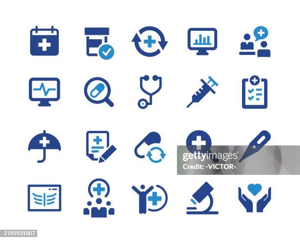 health checkup icons - classic graphic series - nurse icon vector stock illustrations