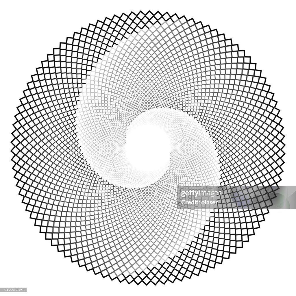 A Mesmerizing Swirl Pattern Featuring A Grid Design Creating Depth And ...