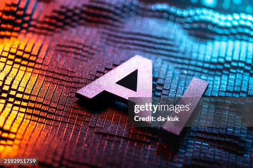 Artificial Intelligence Concept on a Gradient Geometric Background Artificial Intelligence Concept on a Gradient Geometric Background