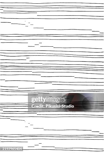 Hand drawn irregular horizontal line pattern on white background. Hand drawn irregular horizontal line pattern on white background.