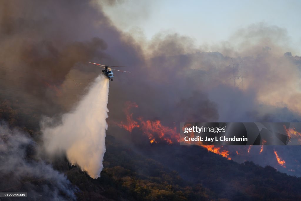 Powerful Winds Fuel Multiple Fires Across Los Angeles Area