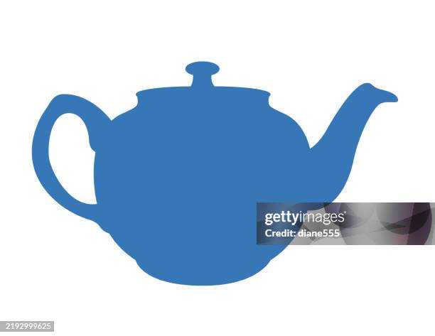 stockillustraties, clipart, cartoons en iconen met cute teapot silhouette - theepot