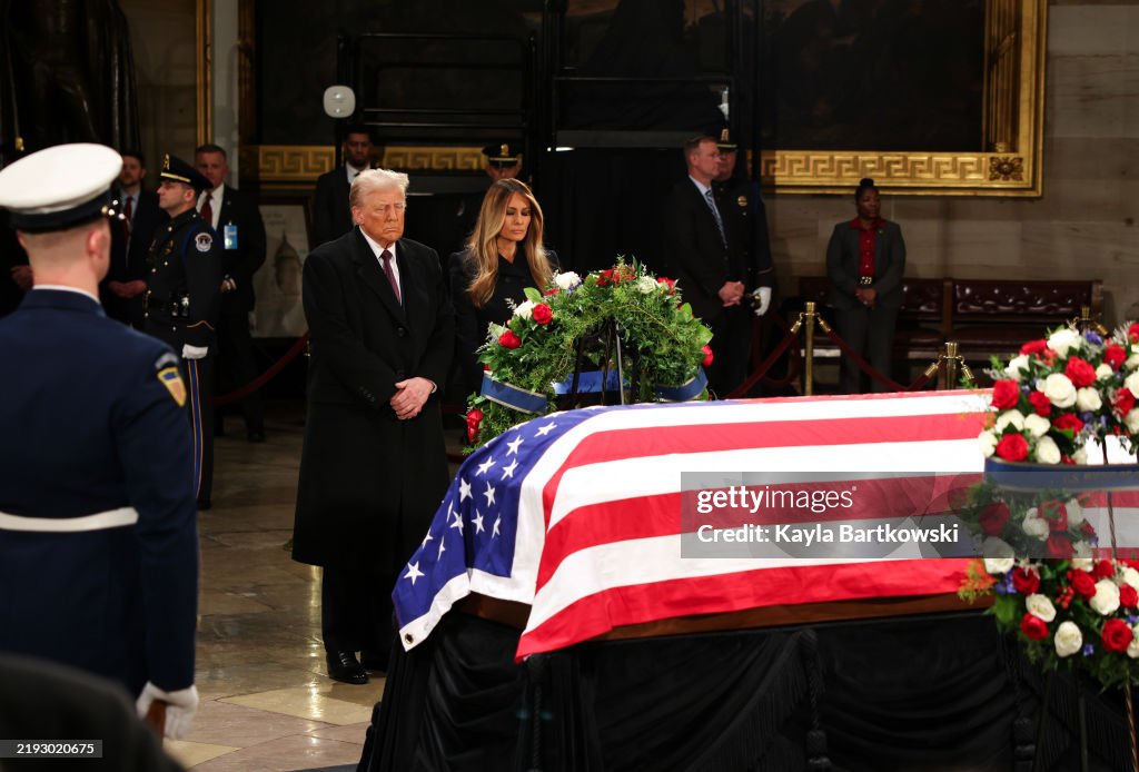 Former President Jimmy Carter Lies In State At The U.S. Capitol Building