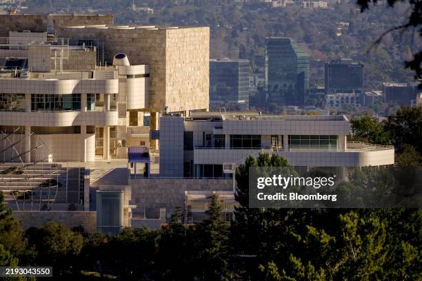 The Getty Center in Los Angeles, California, US, on Sunday, Jan. 12, 2025. Firefighters are making some progress on controlling the deadly blazes...