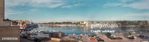 panoramic view of the port of brindisi - brindisi stock pictures, royalty-free photos & images