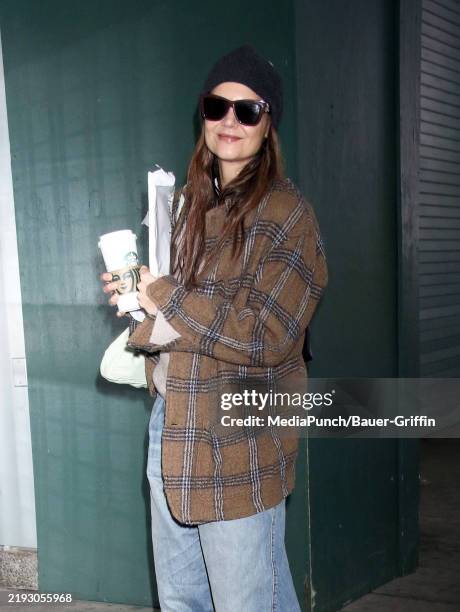 Katie Holmes is seen on January 12, 2025 in New York City.