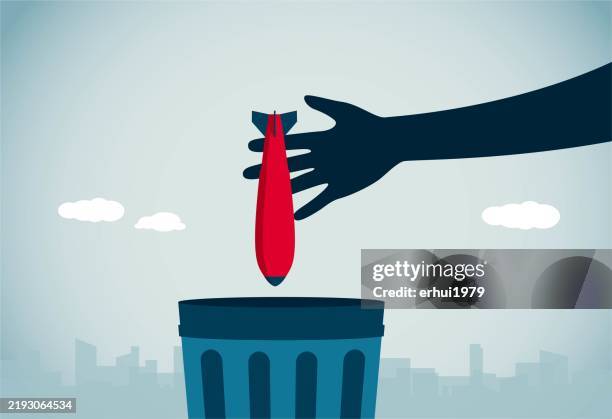 pacifism - nuclear weapon stock illustrations